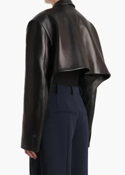 Khaite Leather|Outerwear & Coats-Comair Jacket in Black Leather