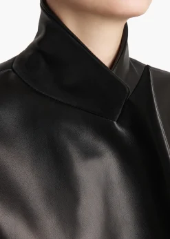 Khaite Leather|Outerwear & Coats-Comair Jacket in Black Leather