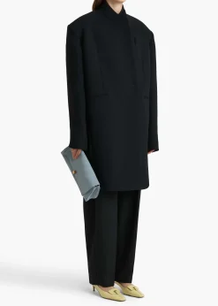 Khaite Leather|Outerwear & Coats-Comelle Coat in Black