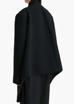 Khaite Leather|Outerwear & Coats-Comelle Coat in Black