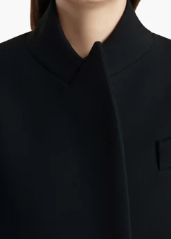 Khaite Leather|Outerwear & Coats-Comelle Coat in Black