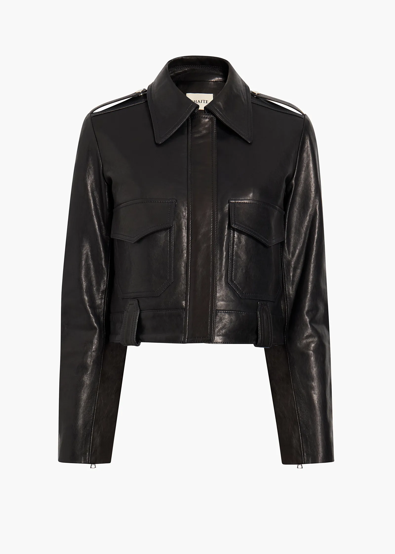 Khaite Leather|Jackets-Cordelia Jacket in Black Leather