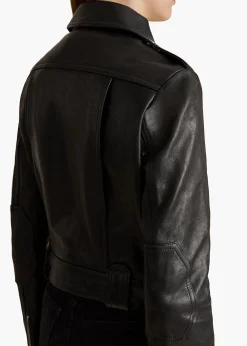 Khaite Leather|Jackets-Cordelia Jacket in Black Leather