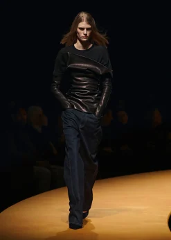 Khaite Leather|Shirts & Tops-Corinne Top in Black Leather