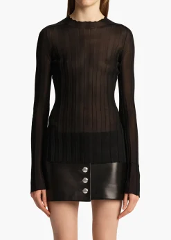 Khaite Shirts & Tops-Cosette Top in Black