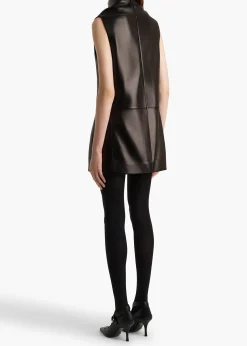 Khaite Dresses|Leather-Daria Dress in Black Leather