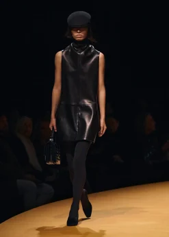 Khaite Dresses|Leather-Daria Dress in Black Leather