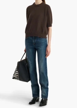 Khaite Knitwear-Davin Sweater in Coffee