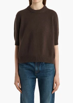 Khaite Knitwear-Davin Sweater in Coffee