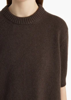 Khaite Knitwear-Davin Sweater in Coffee