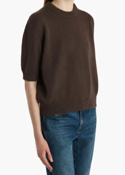 Khaite Knitwear-Davin Sweater in Coffee
