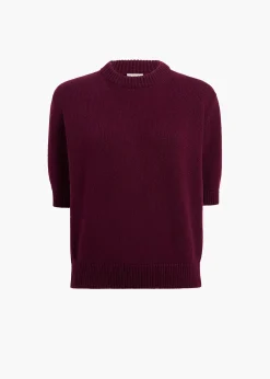 Khaite Knitwear-Davin Sweater in Eggplant
