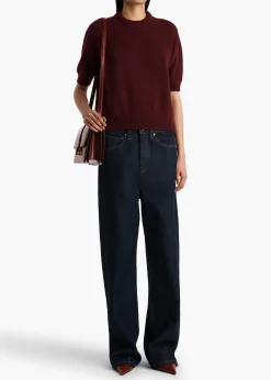 Khaite Knitwear-Davin Sweater in Eggplant