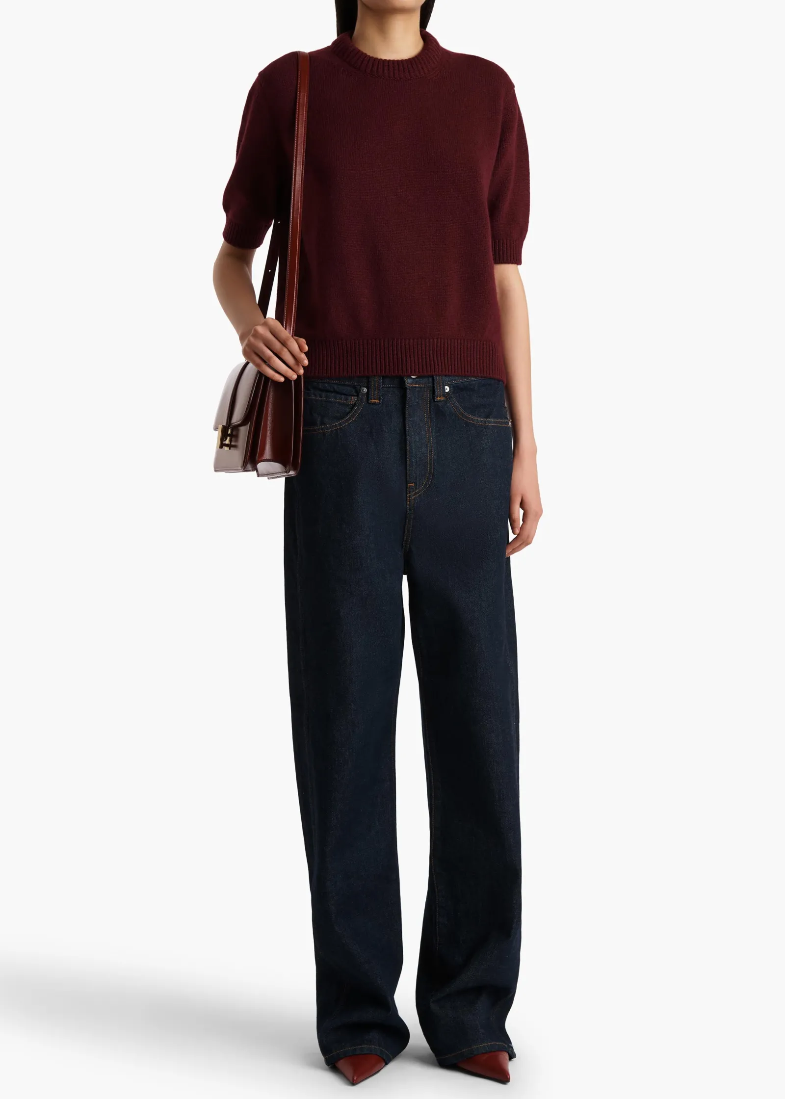 Khaite Knitwear-Davin Sweater in Eggplant