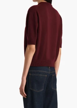 Khaite Knitwear-Davin Sweater in Eggplant
