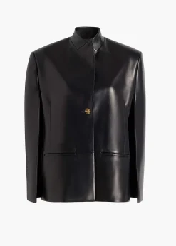 Khaite Leather|Jackets-Dolso Jacket in Black Leather