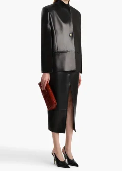 Khaite Leather|Jackets-Dolso Jacket in Black Leather