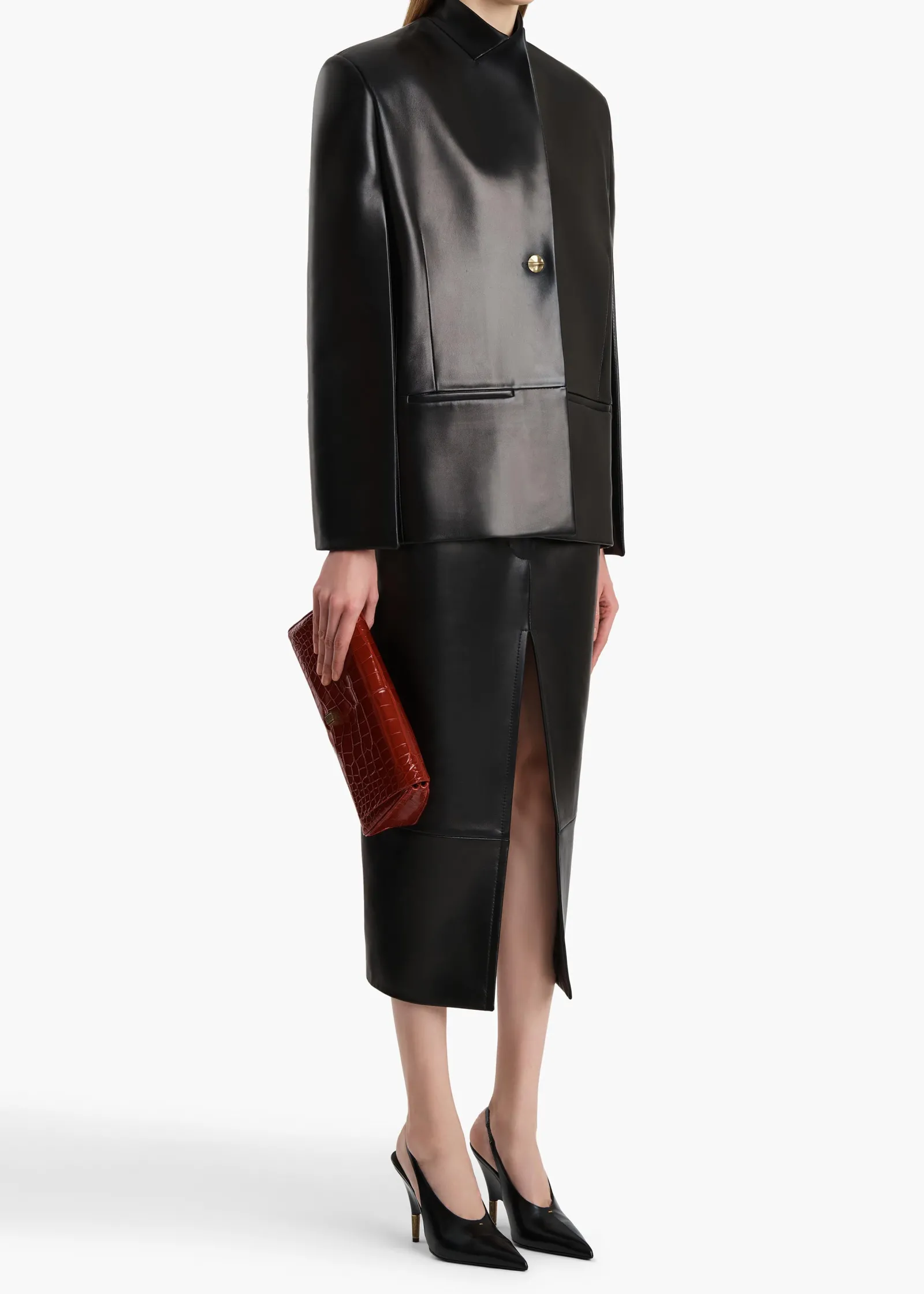Khaite Leather|Jackets-Dolso Jacket in Black Leather