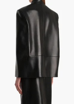 Khaite Leather|Jackets-Dolso Jacket in Black Leather