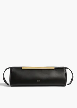 Khaite Evening-Donna Evening Clutch in Black Leather