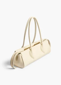 Khaite Shoulder Bags-Donna Shoulder Bag in Cream Leather