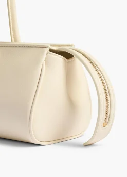 Khaite Shoulder Bags-Donna Shoulder Bag in Cream Leather