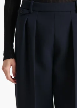 Khaite Pants-Dugan Pant in Dark Navy