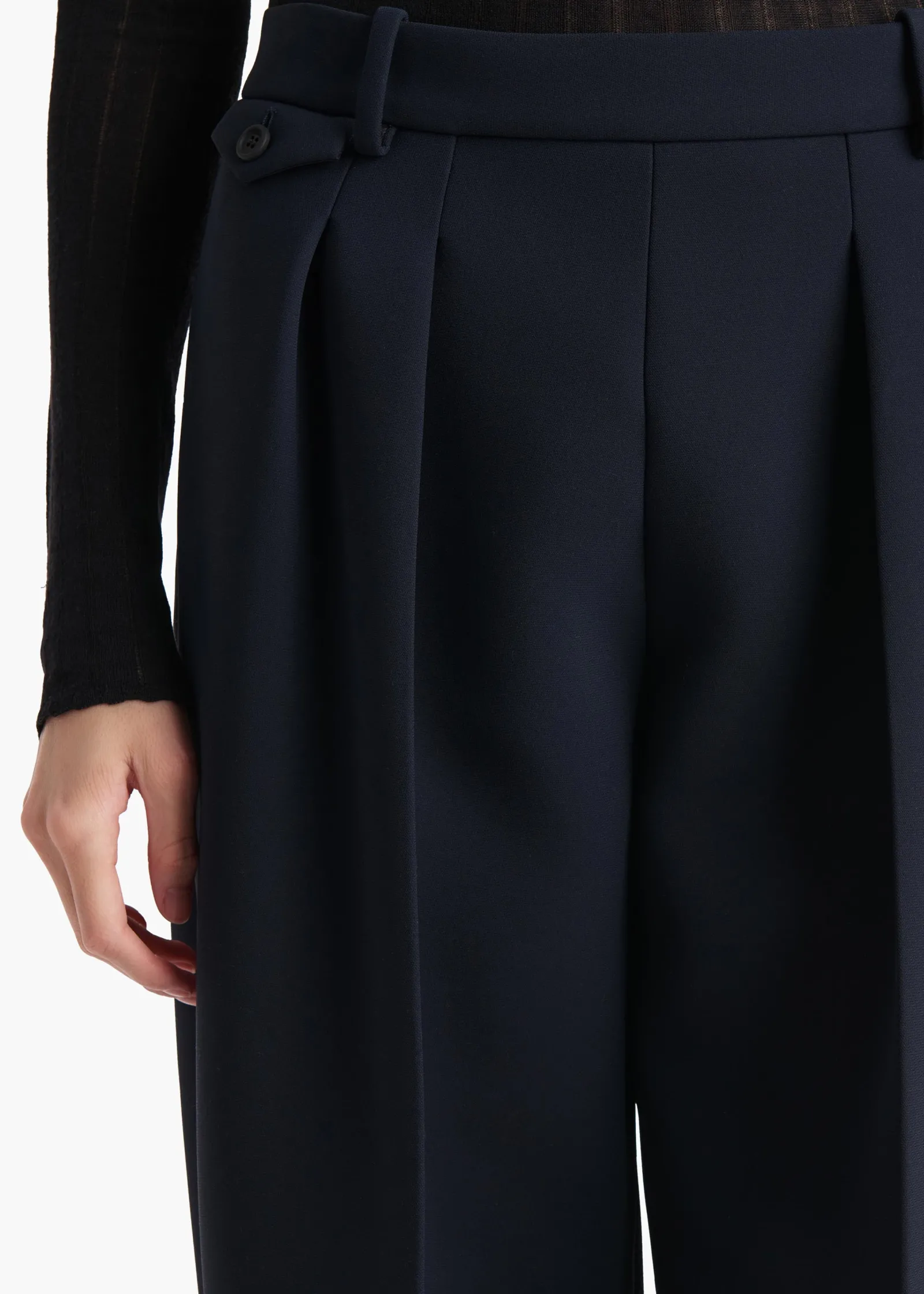 Khaite Pants-Dugan Pant in Dark Navy