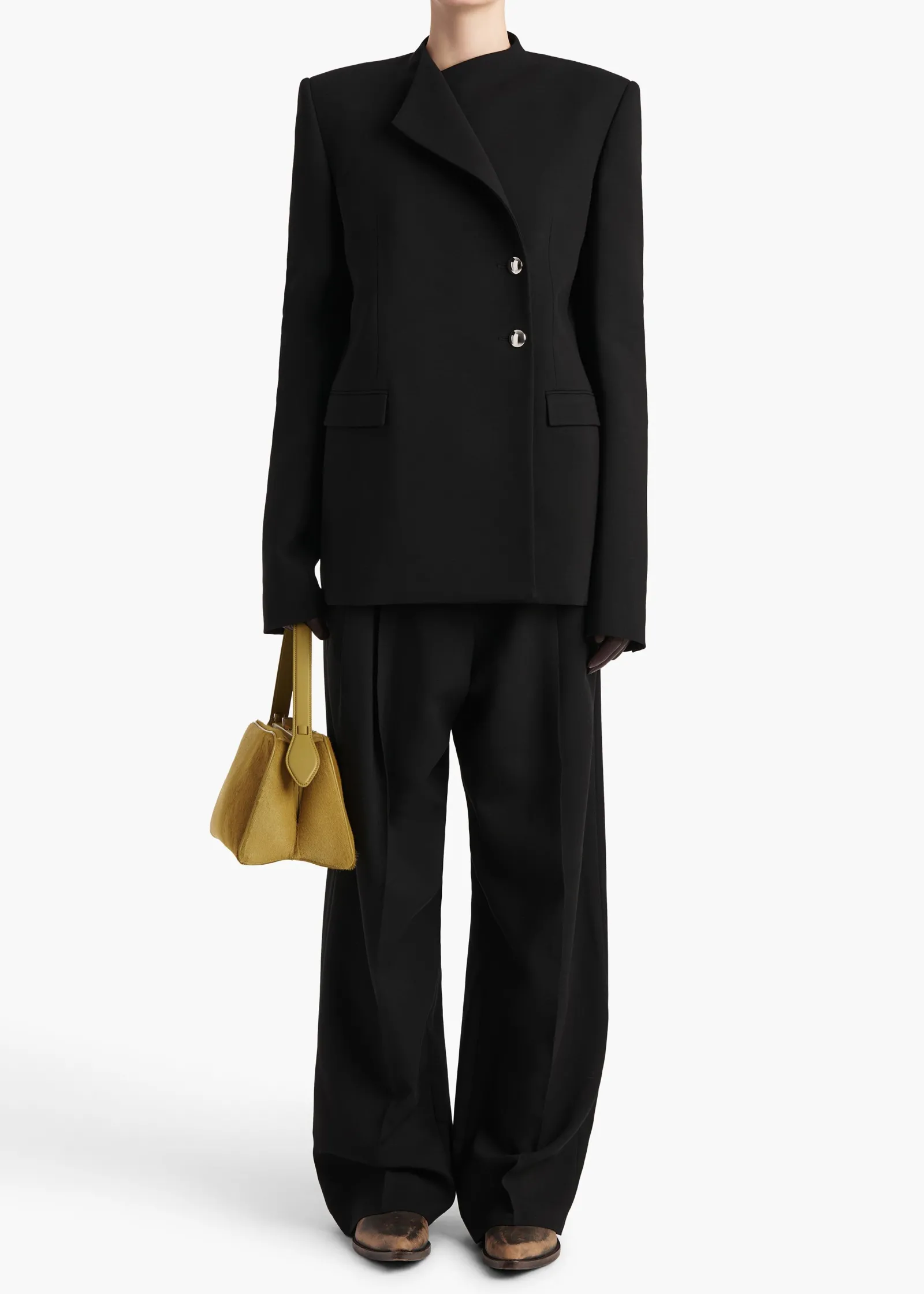 Khaite Leather|Jackets-Elona Jacket in Black