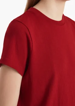 Khaite T-Shirts & Tanks-Emmylou T-Shirt in Crimson