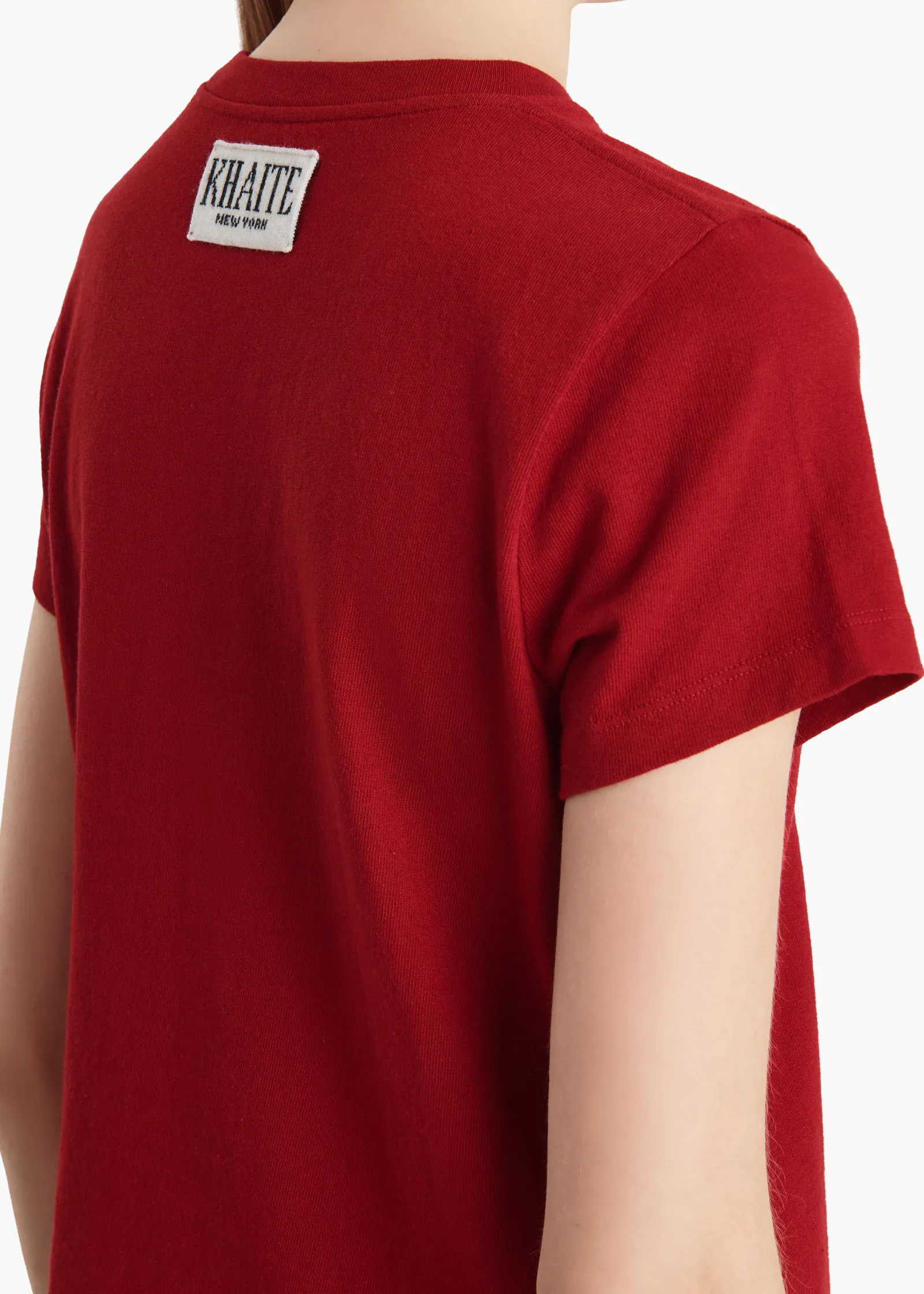 Khaite T-Shirts & Tanks-Emmylou T-Shirt in Crimson
