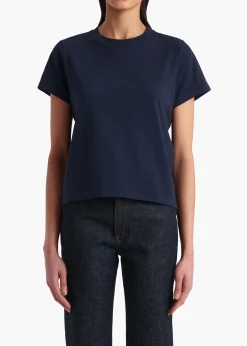 Khaite T-Shirts & Tanks-Emmylou T-Shirt in Indigo