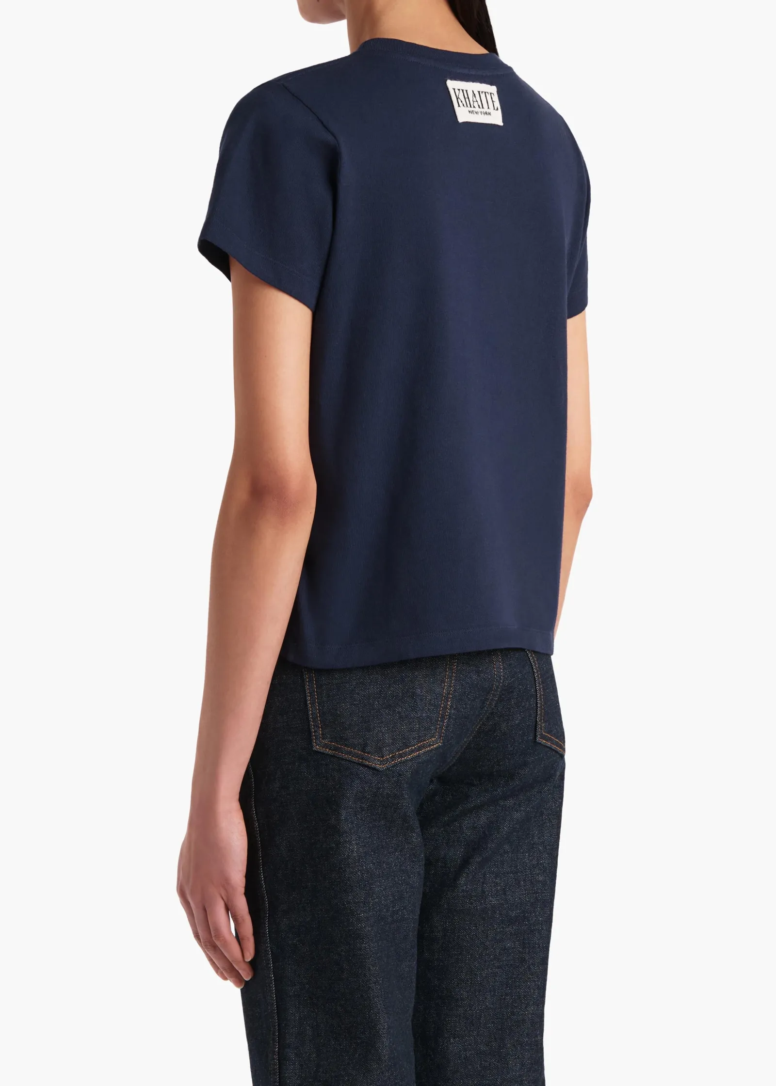 Khaite T-Shirts & Tanks-Emmylou T-Shirt in Indigo