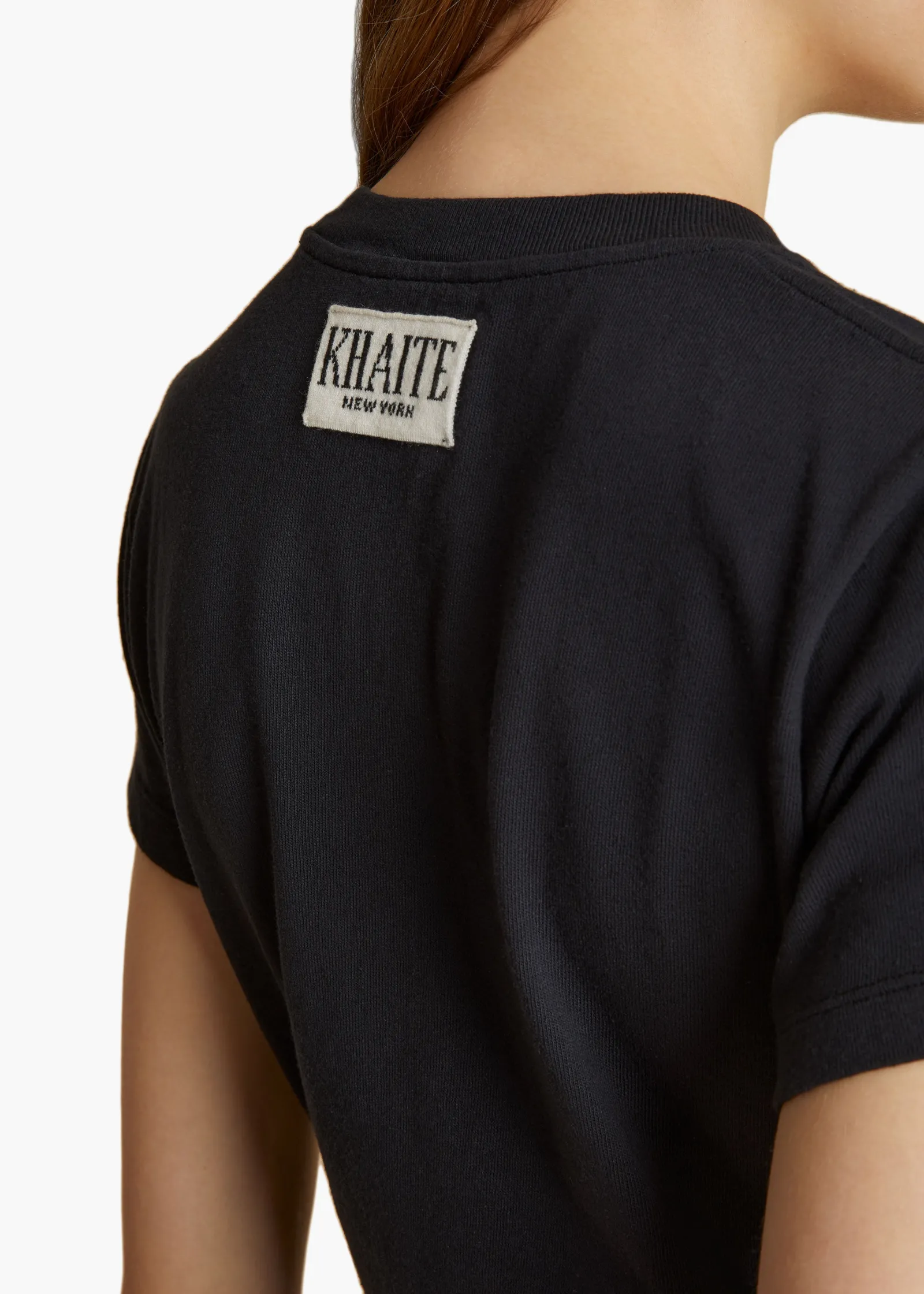 Khaite T-Shirts & Tanks-Emmylou T-Shirt in Washed Black