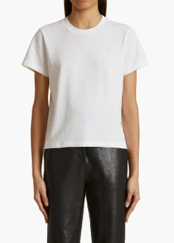 Khaite T-Shirts & Tanks-Emmylou T-Shirt in White