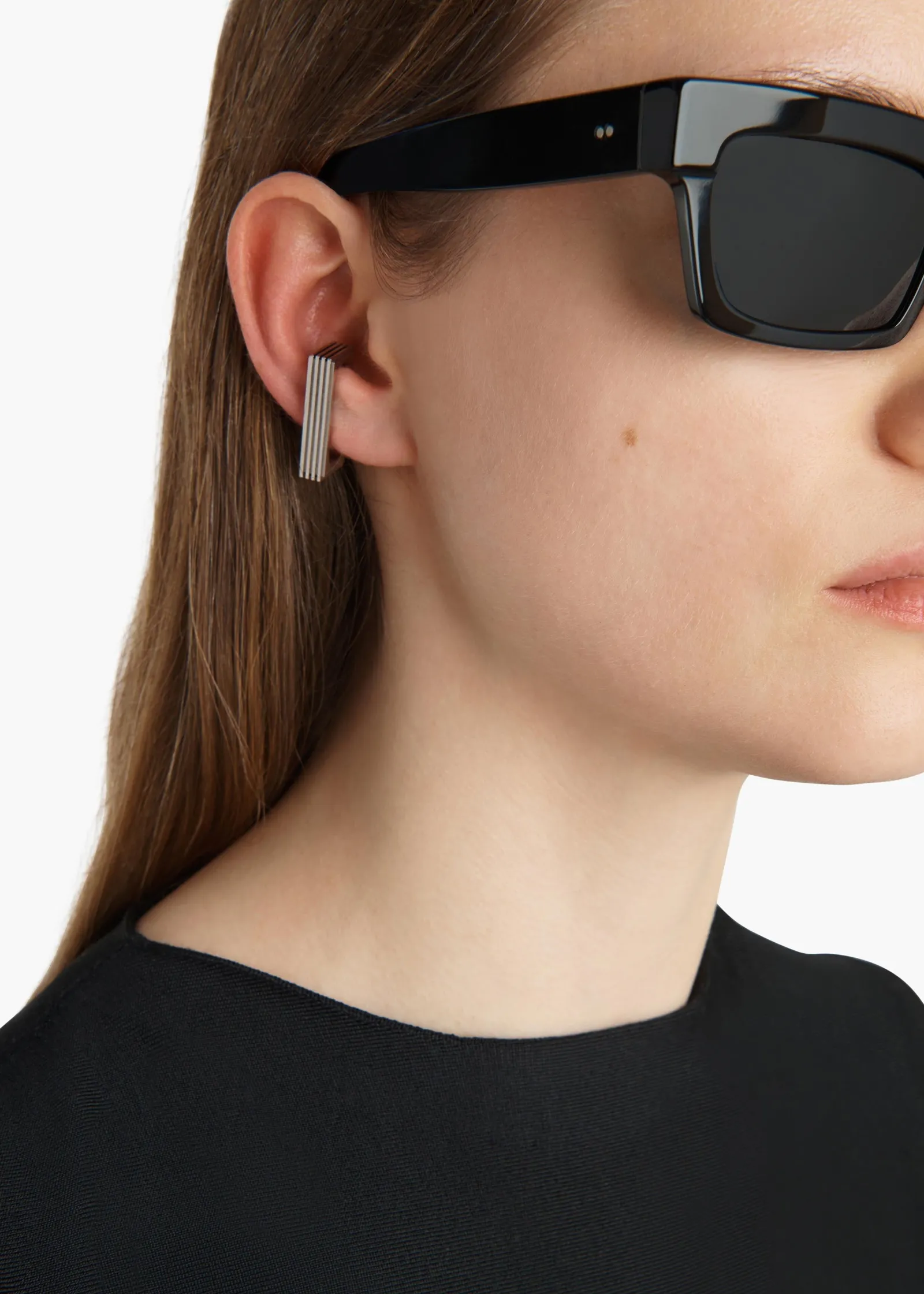 Khaite Jewelry-Empire Ear Cuffs in Silver
