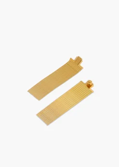 Khaite Jewelry-Empire Snake Chain Earrings in Gold