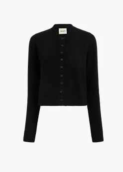 KHAITE Knitwear-Everheart Cardigan in Black