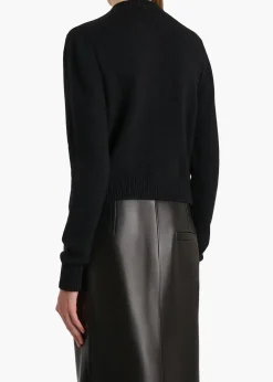 KHAITE Knitwear-Everheart Cardigan in Black