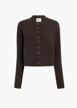 Khaite Knitwear-Everheart Cardigan in Coffee