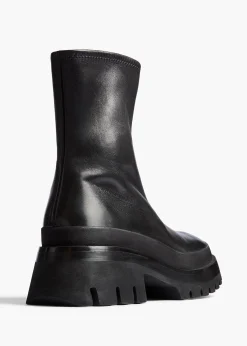 Khaite Boots-Fallon Boot in Black Leather
