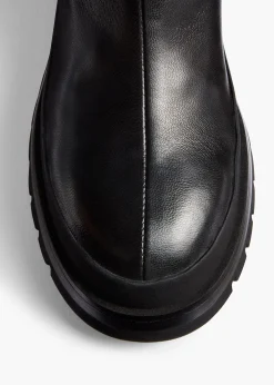 Khaite Boots-Fallon Boot in Black Leather