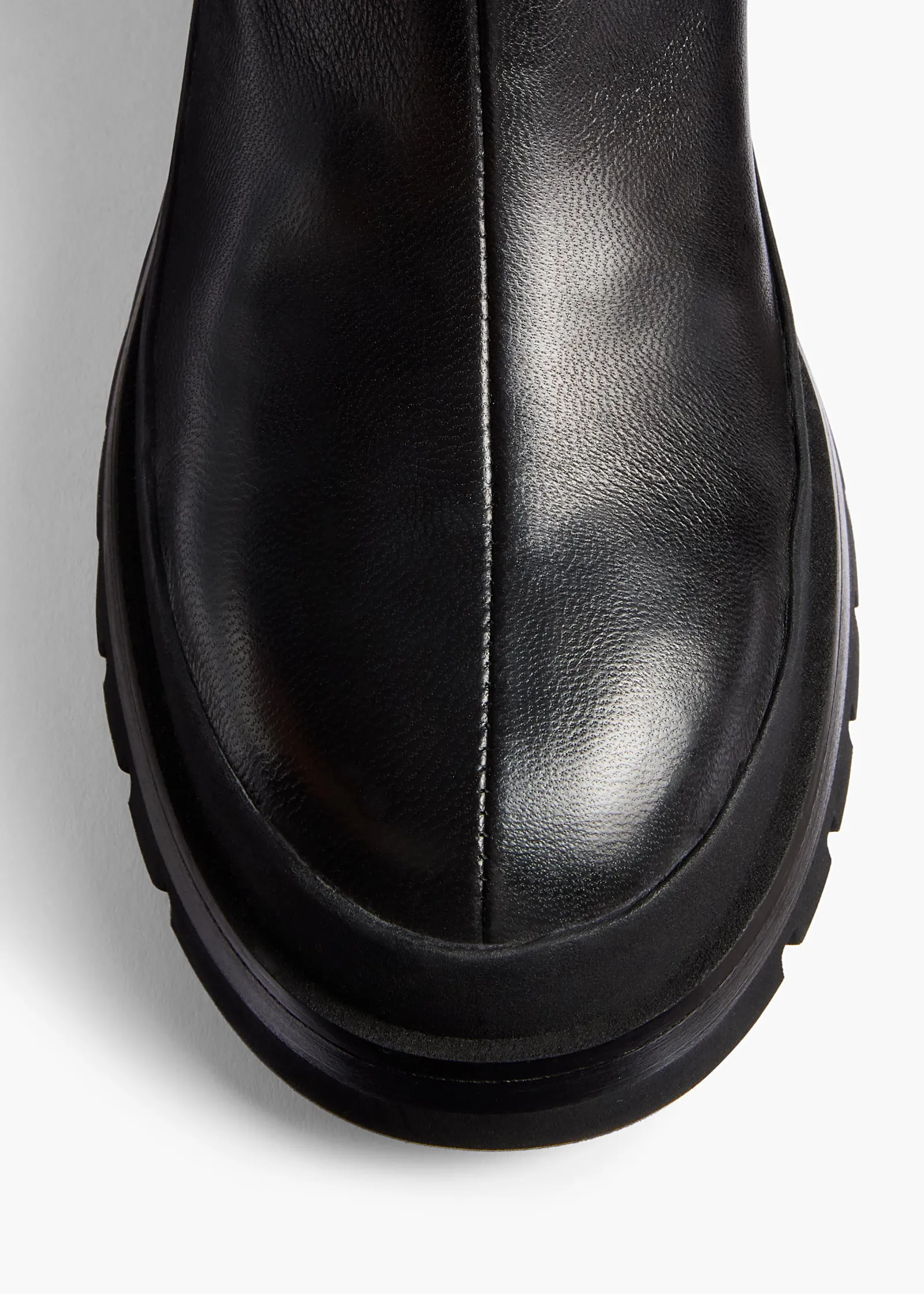 Khaite Boots-Fallon Over-the-Knee Boot in Black Leather