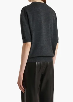 Khaite Knitwear|Shirts & Tops-Faye Top in Storm
