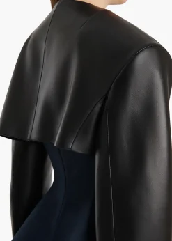 Khaite Leather|Jackets-Fenla Jacket in Black Leather
