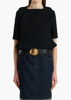 Khaite Jackets-Franc Jacket in Black