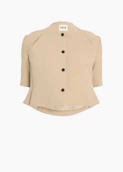 Khaite Jackets-Franc Jacket in Tea Stain