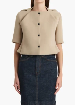 Khaite Jackets-Franc Jacket in Tea Stain