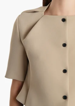 Khaite Jackets-Franc Jacket in Tea Stain