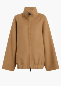 Khaite Outerwear & Coats|Jackets-Garret Jacket in Camel